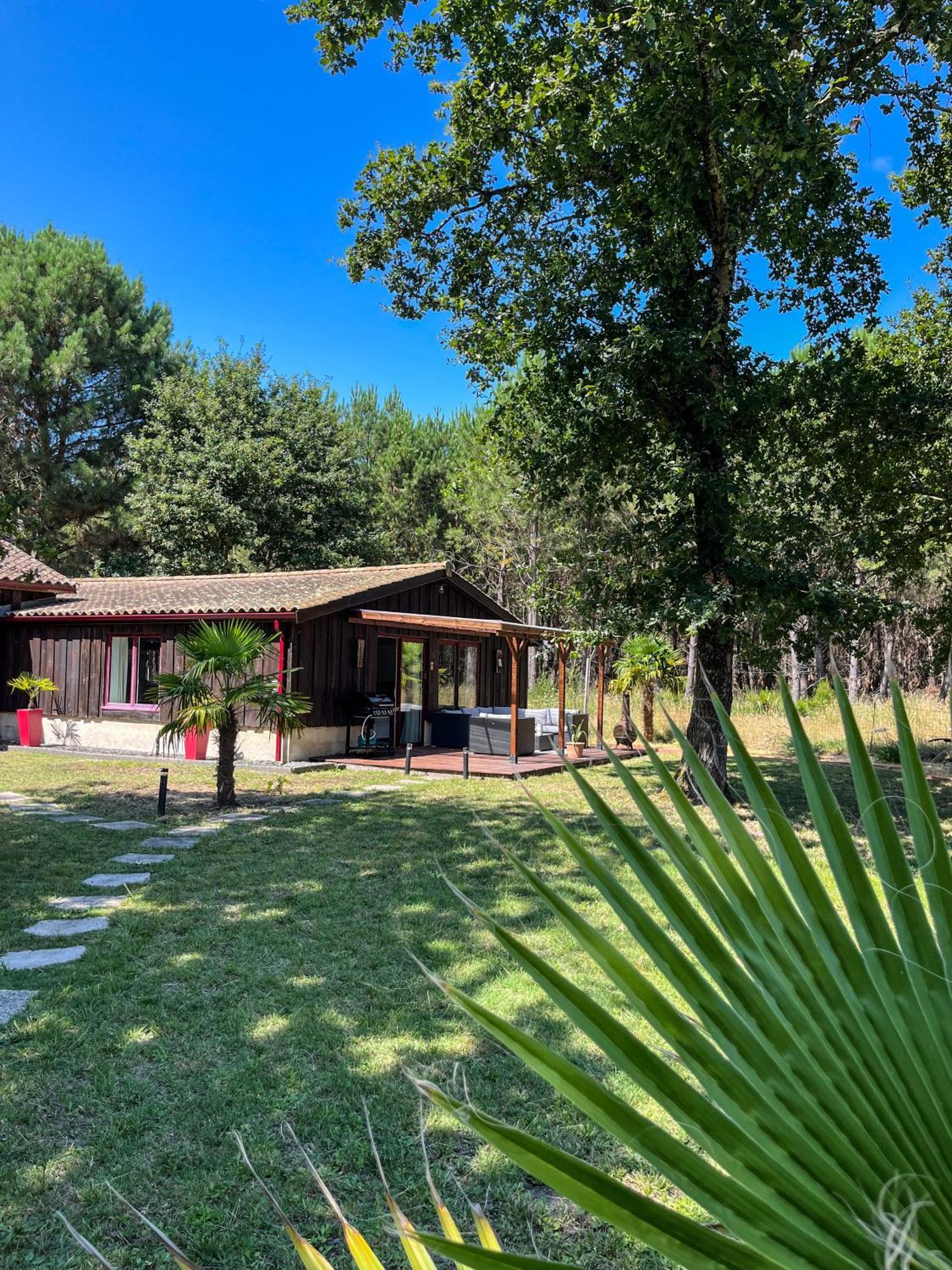 Hacienda De La Canopee Avec Piscine Chauffee Au Sel Hourtin Exterior photo
